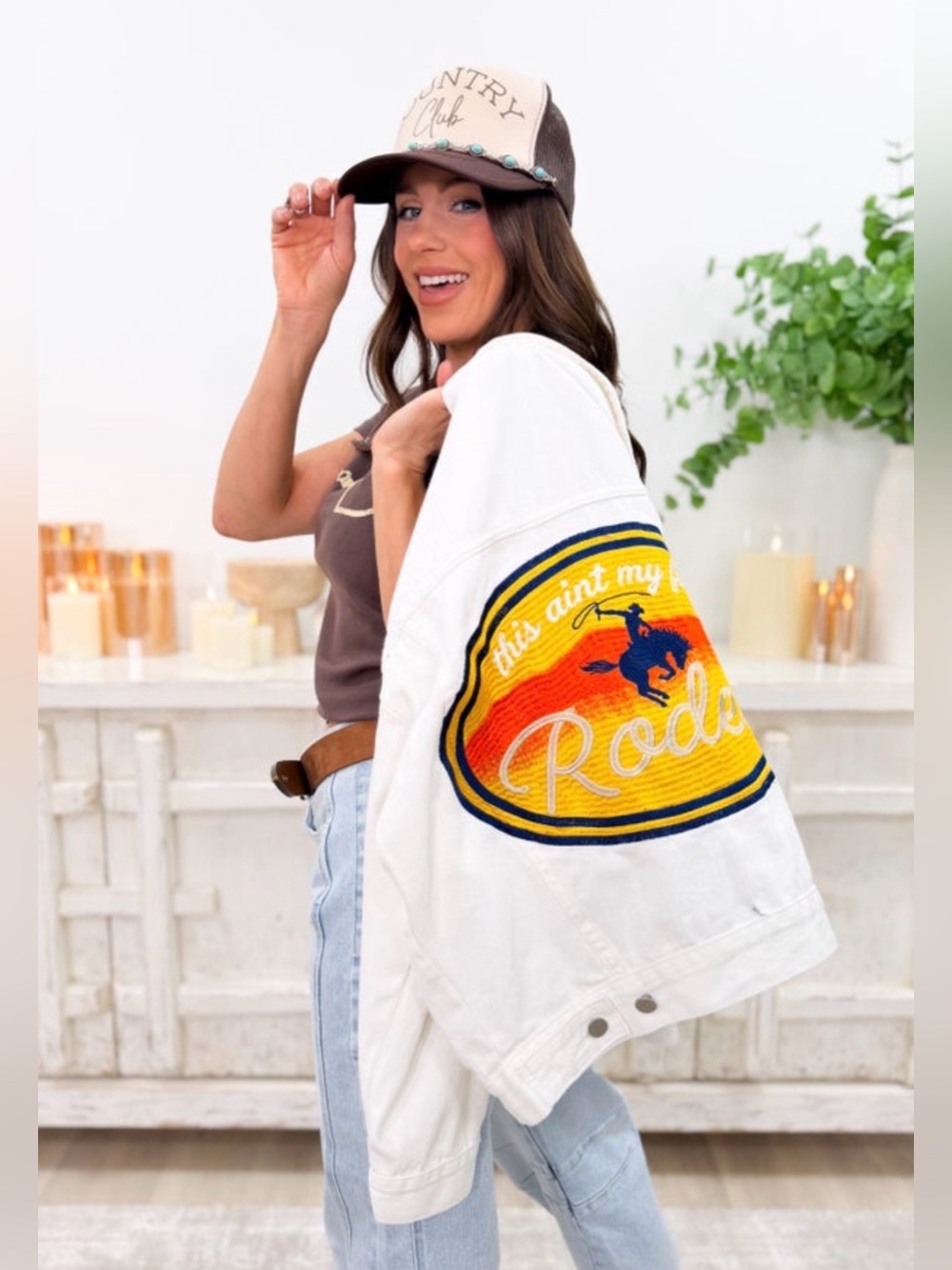 DAVI & DANI This Ain't My First Rodeo Denim Jacket